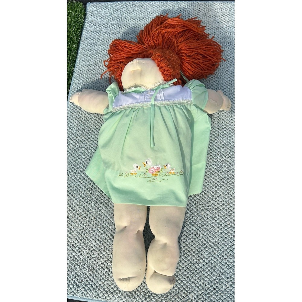 The Little People 78' Soft Sculpture By Xavier Roberts Red Hair Doll Green Eyes